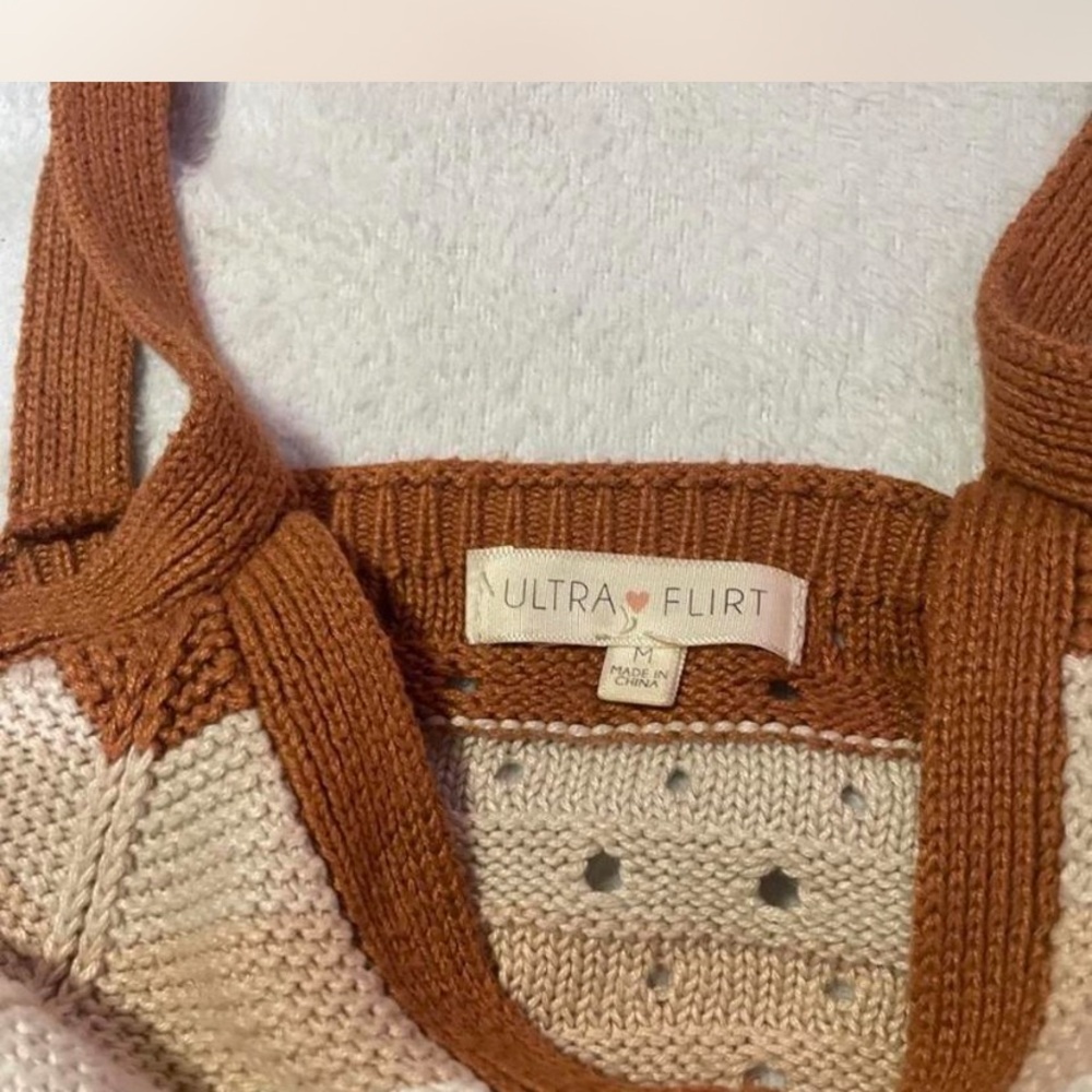 Ultra Flirt Two-Tone Knit Top